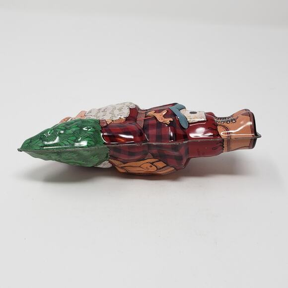 1996 Hallmark Woodland Santa Pressed Tin Keepsake Christmas Holiday Ornament. - Picture 4 of 6